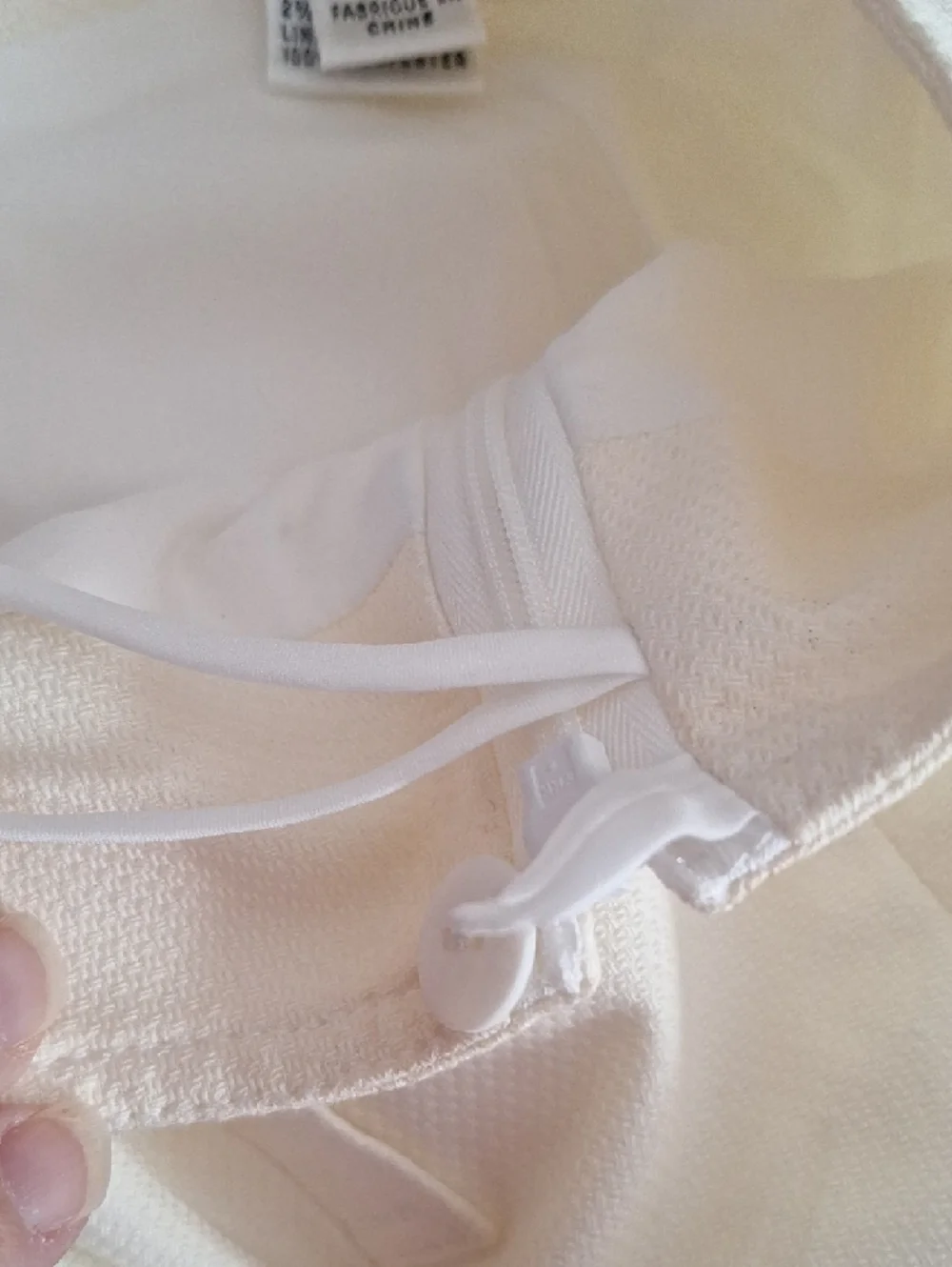 Talbots Cream/White Lined Sidezip Stretch Slacks - Picture 7 of 14